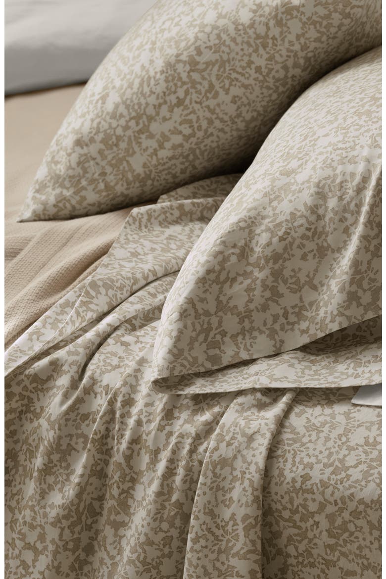 Signature Garden Print Hemmed Organic Cotton Sheet Set, Alternate, color, OAK