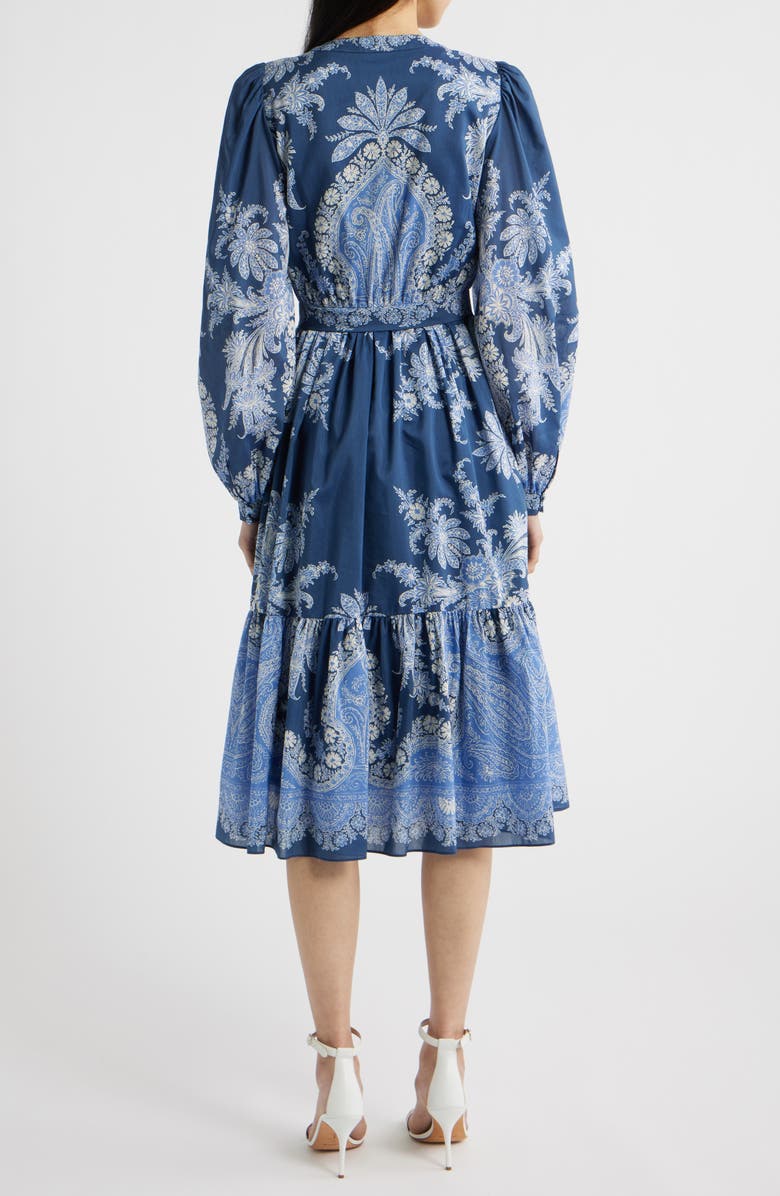 KOBI HALPERIN Kai Print Long Sleeve Midi Dress, Alternate, color, Midnight Multi