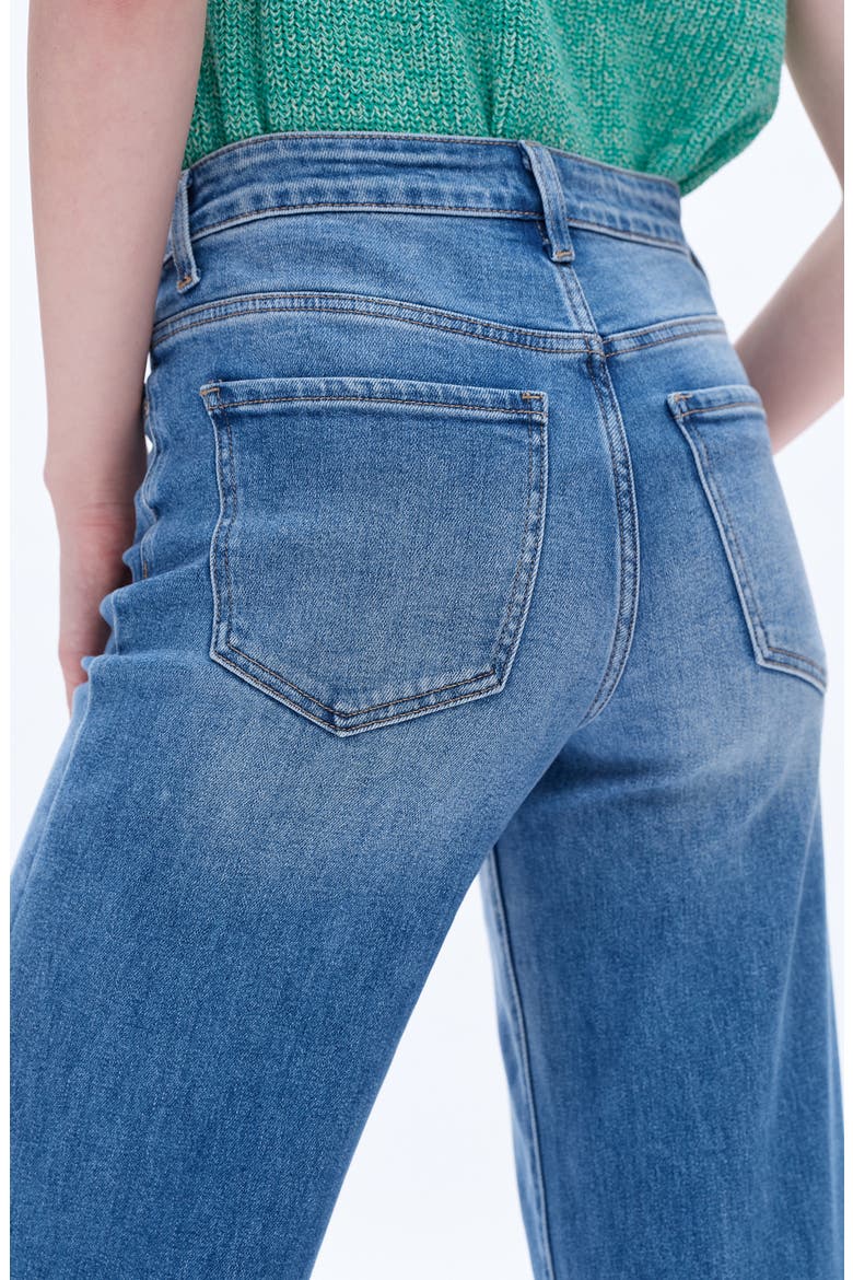 High Waist Ankle Wide Leg Jeans, Alternate, color, MEDIUM BLUE