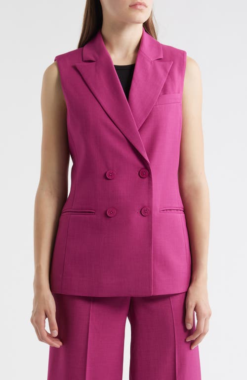 Tahari ASL Longline Vest in Wild Berry 
