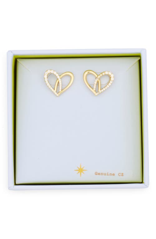 Covet Heart Cubic Zirconia Stud Earrings