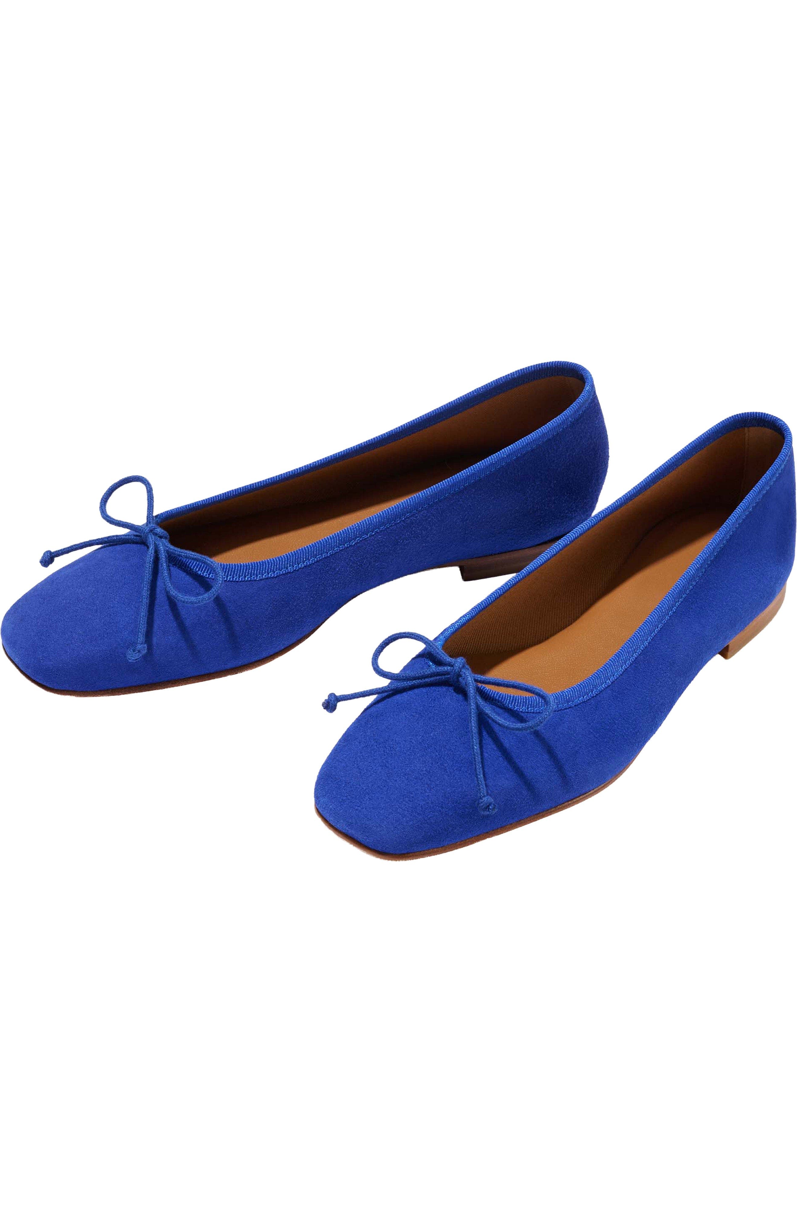 The Fonteyn Flat, Alternate, color, Cobalt Suede