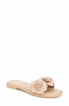 Esprit Heather Floral Appliqué Slide Sandal