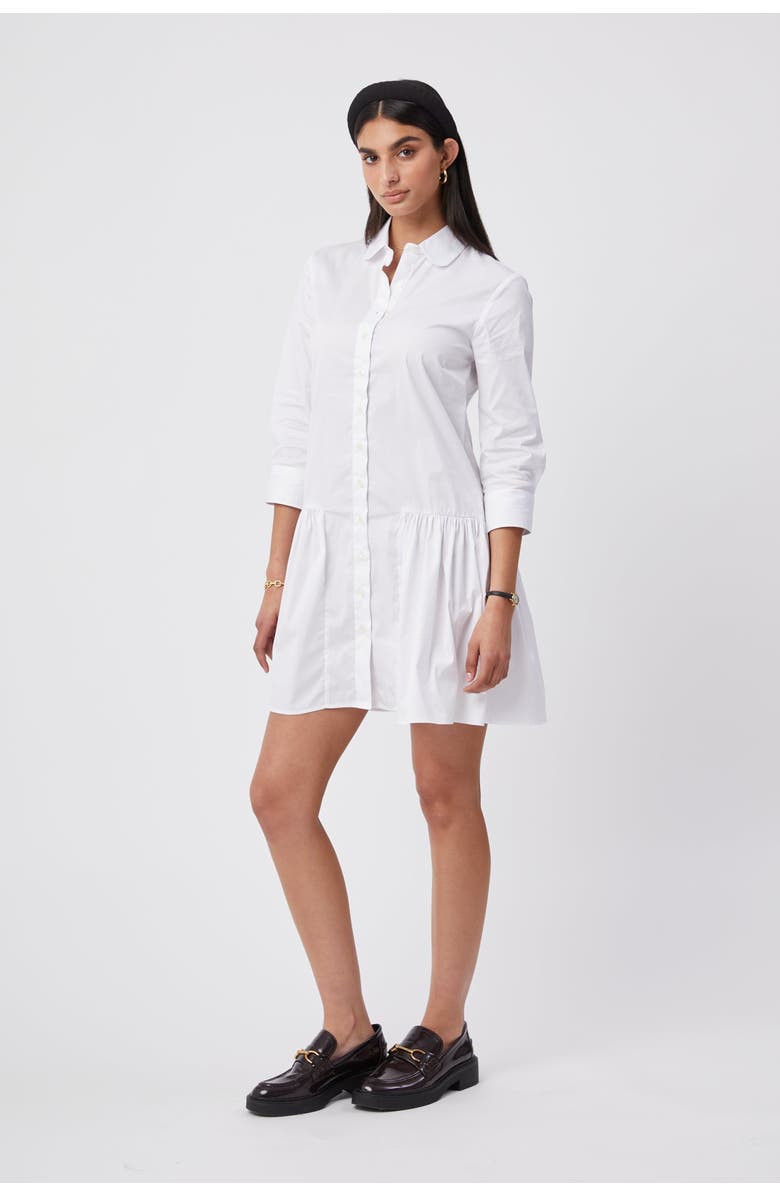 The Shirt by Rochelle Behrens The Drop Waist Shirt Dress, Alternate, color, White