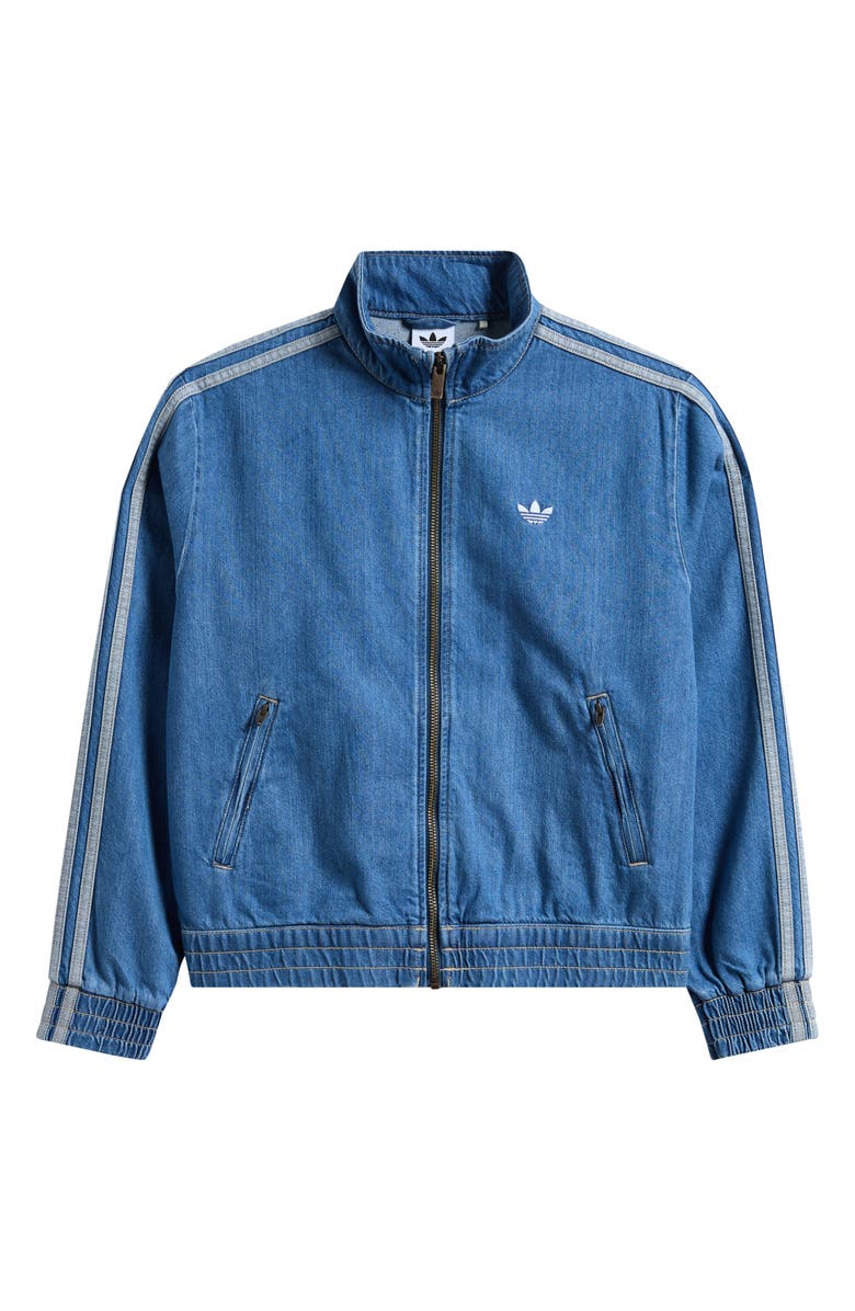 adidas Originals Kids' Firebird Denim Jacket, Main, color, Med Wash D