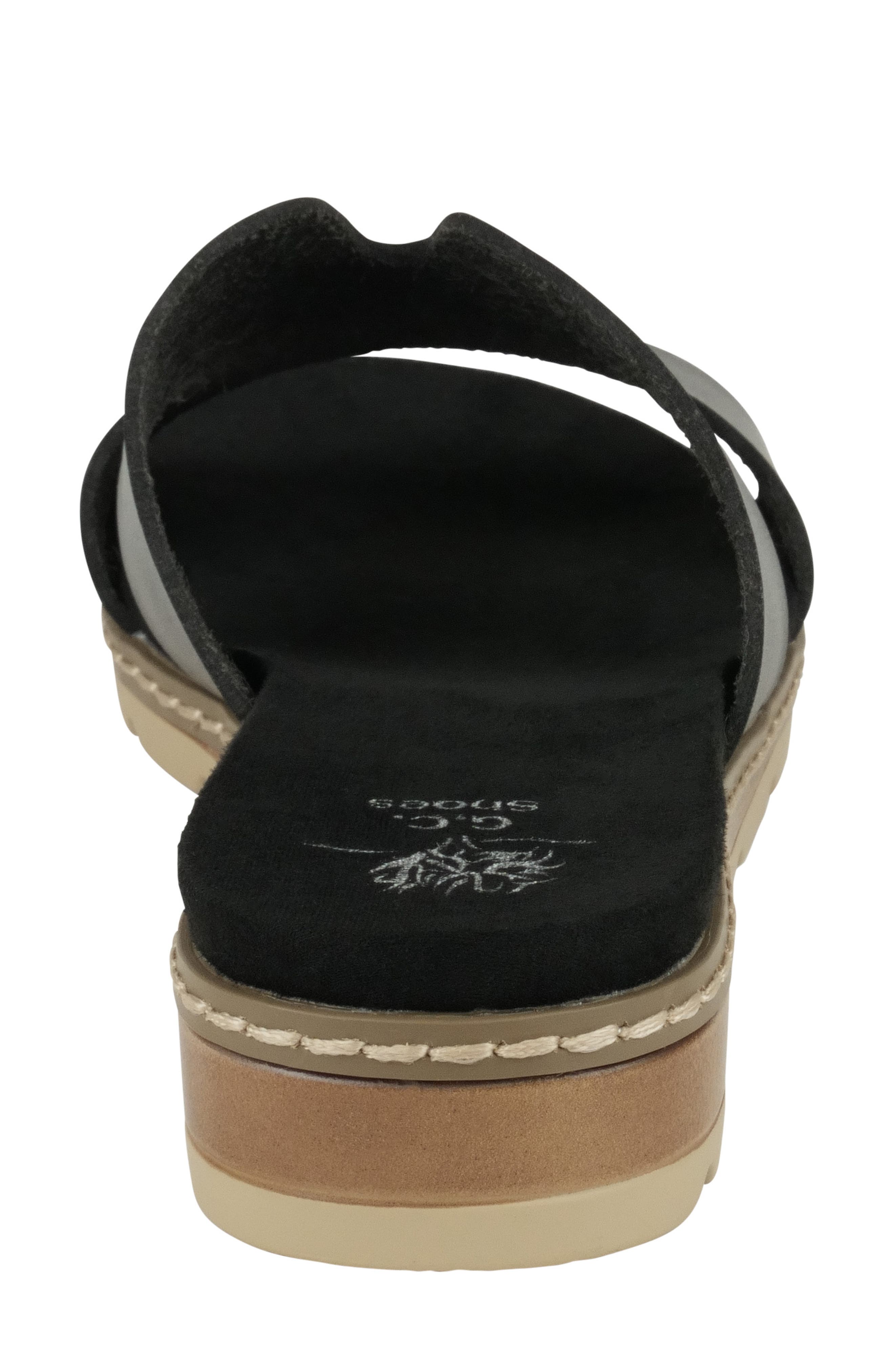 GOOD CHOICE NEW YORK Nellie Cutout Wedge Slide Sandal, Alternate, color, Black