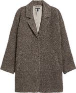 Eileen Fisher Alpaca & Wool Blend Faux Shearling Coat