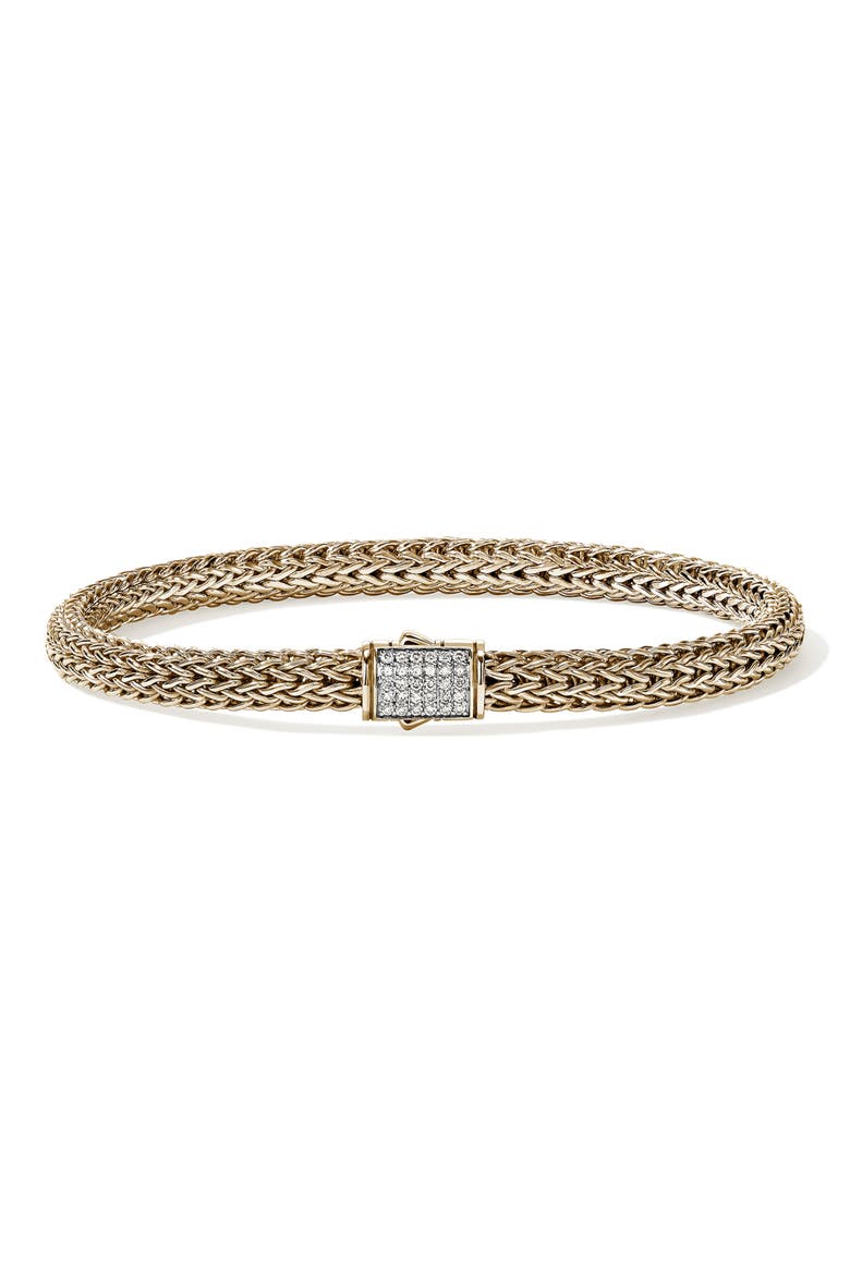 Icon Bracelet, Gold, Diamonds, 5mm, Main, color, GOLD