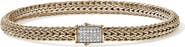 John Hardy Icon Bracelet, Gold, Diamonds, 5mm
