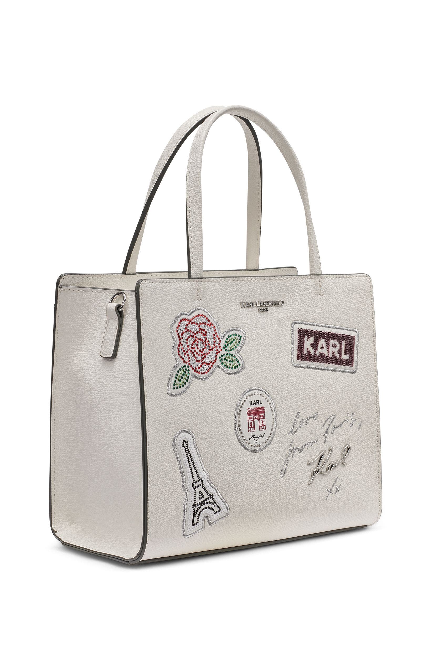 Maybelle Pins+Rhinestones Satchel, Alternate, color, Winter White/Silver