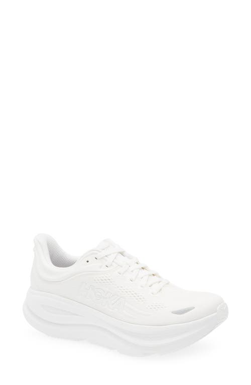 Hoka Bondi 9 Running Shoe In White/white