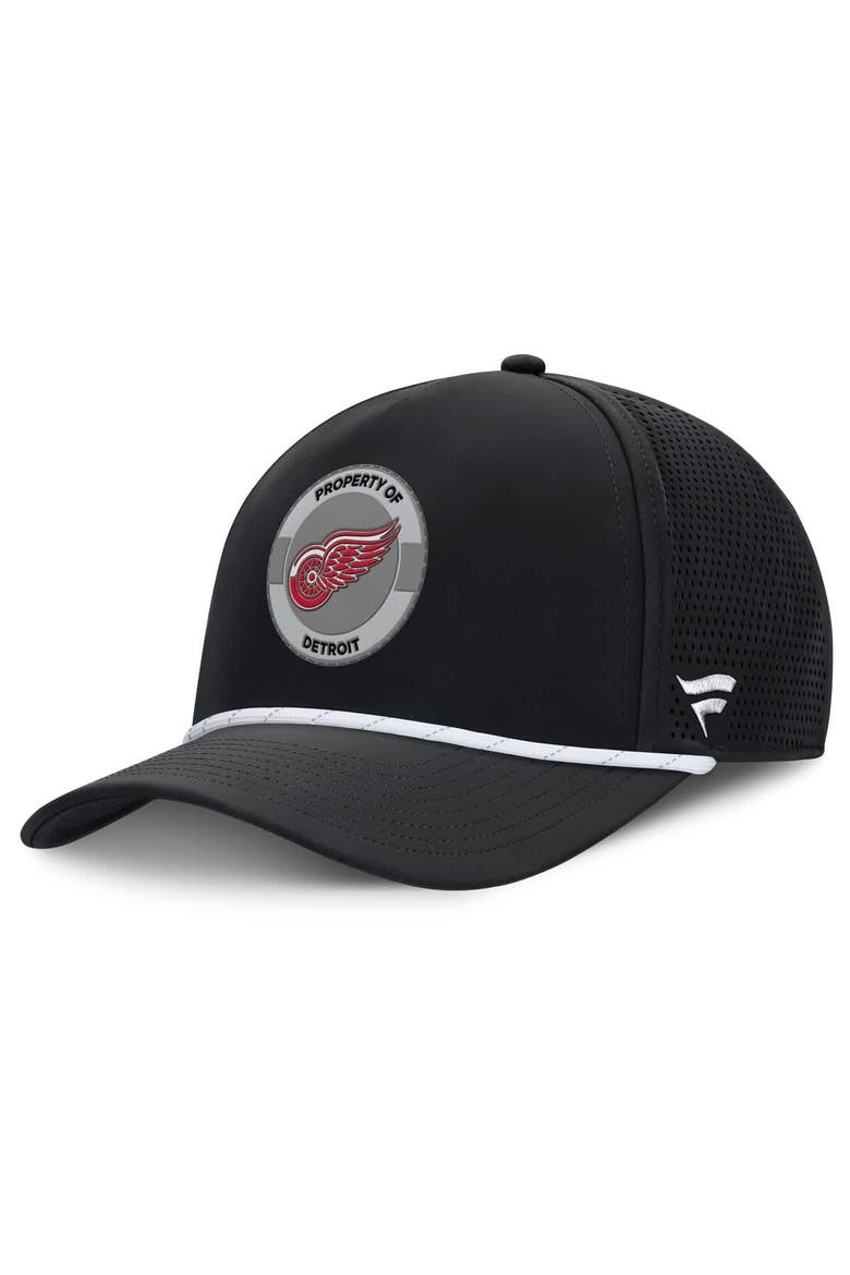 Men's Fanatics Black Detroit Red Wings Authentic Pro Rink Adjustable Hat, Main, color, Black