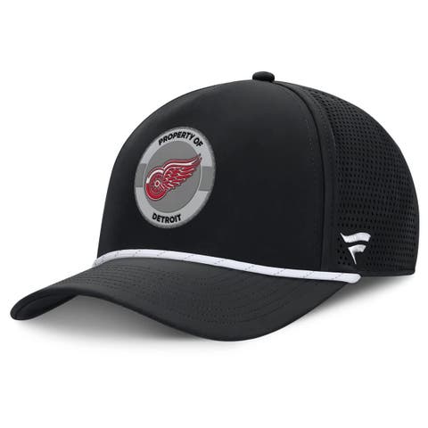Men's Fanatics Black Detroit Red Wings Authentic Pro Rink Adjustable Hat