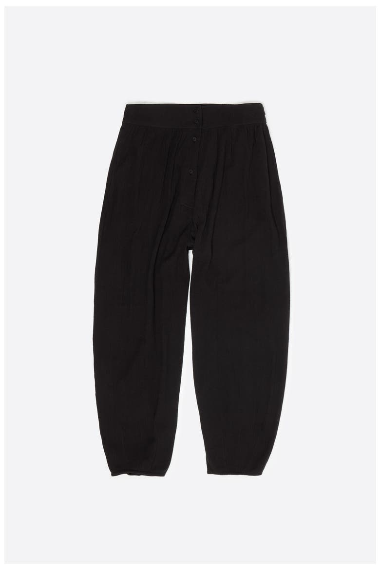Textured Cotton Harem Trousers, Alternate, color, BLACK