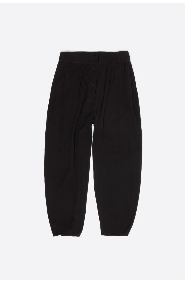 Bimba y Lola Textured Cotton Harem Trousers, Alternate, color, Black