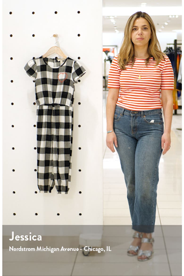 Embroidered Plaid Romper video