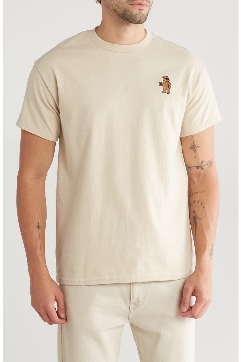 Riot Bear Graphic T-Shirt, Main, color, NATURAL/CREAM