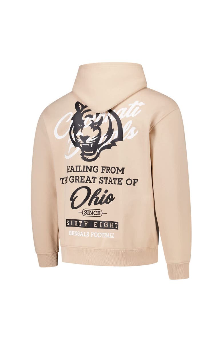 THE WILD COLLECTIVE Unisex The Wild Collective Cream Cincinnati Bengals Fleece Pullover Hoodie, Alternate, color, 