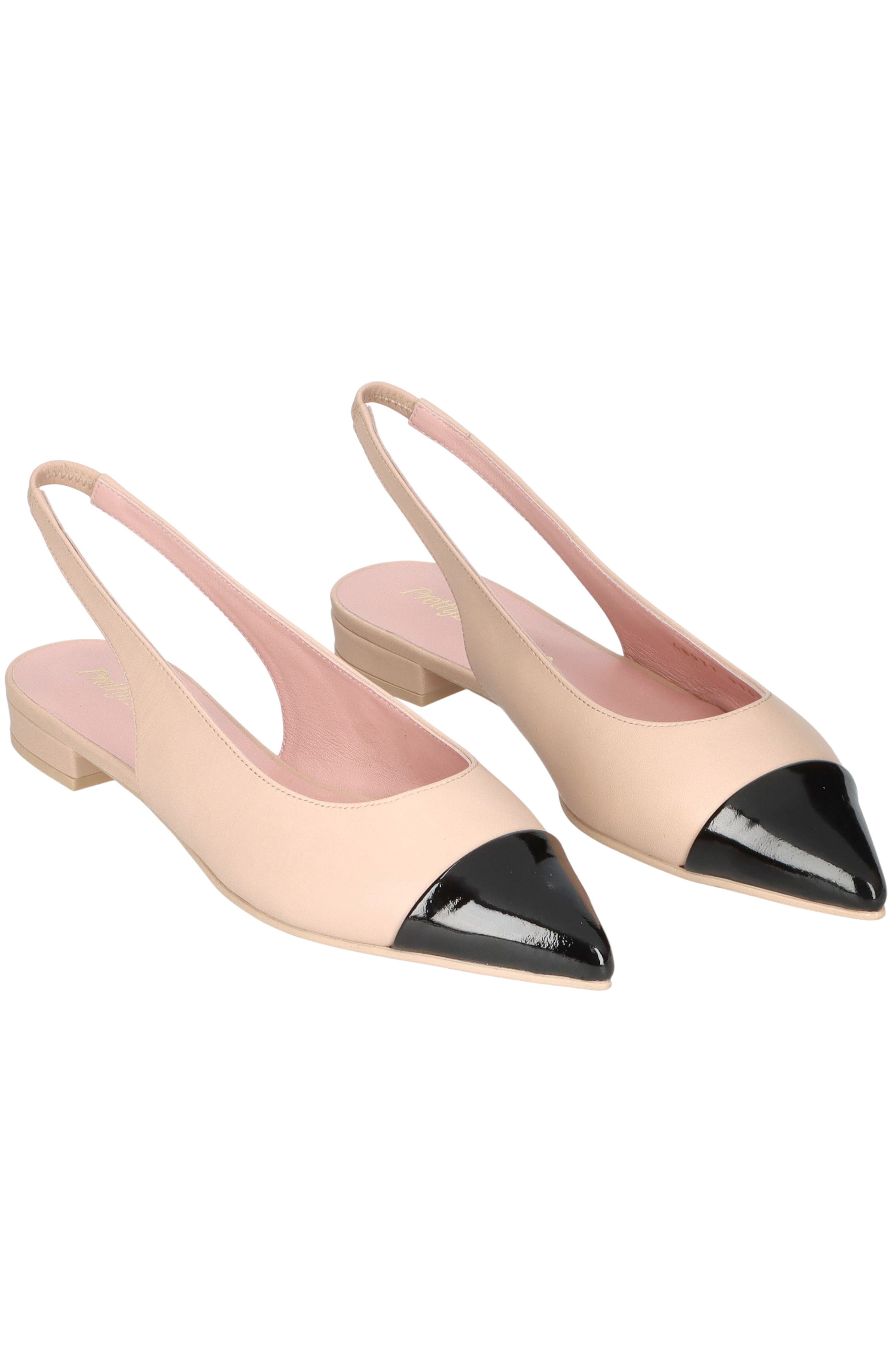 Pretty Ballerinas Pointed Toe Heeled Slingback, Alternate, color, Beige