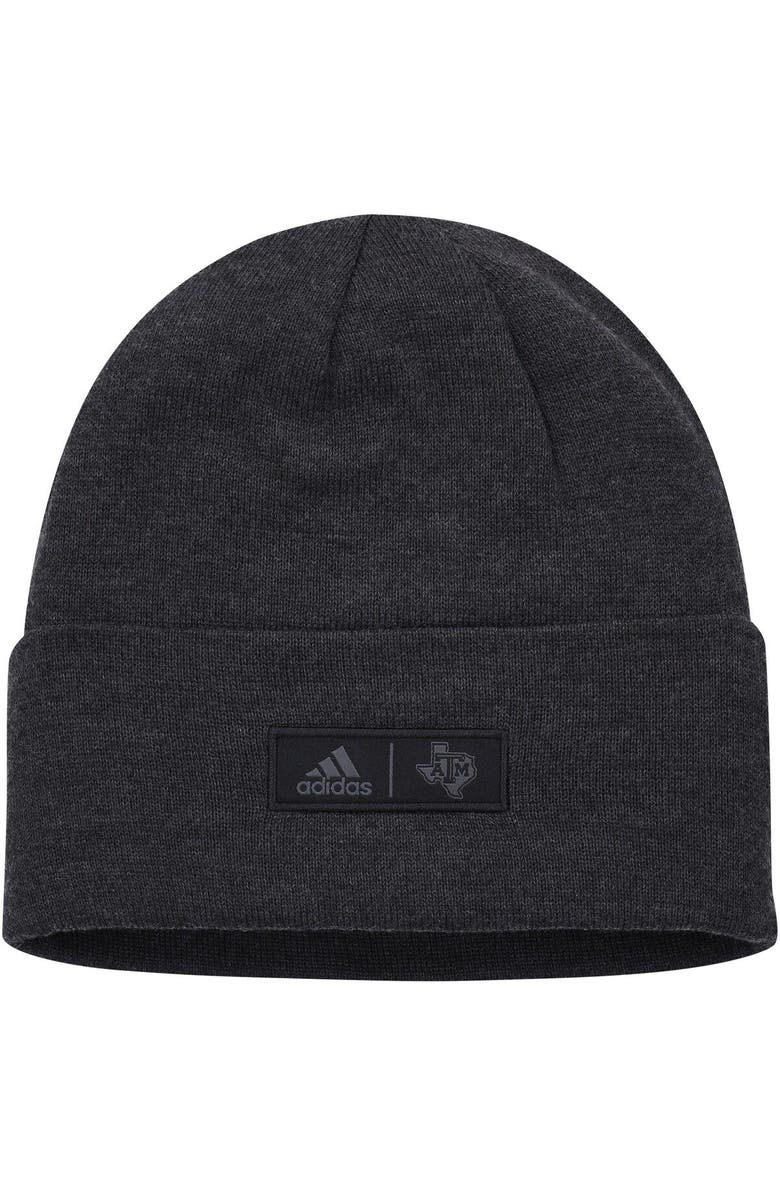 adidas Men's adidas Charcoal Texas A&M Aggies Chip Cuffed Knit Hat, Main, color, 