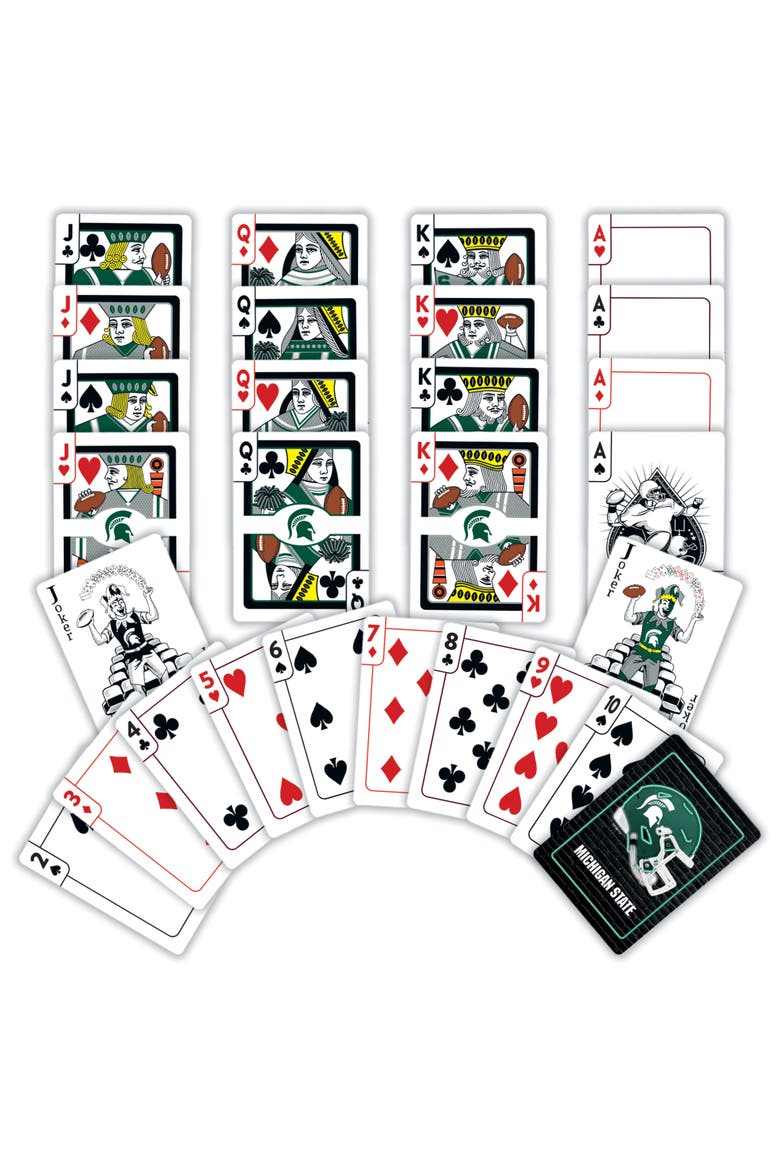 Michigan State Neon Playing Cards, Alternate, color, Multicolor