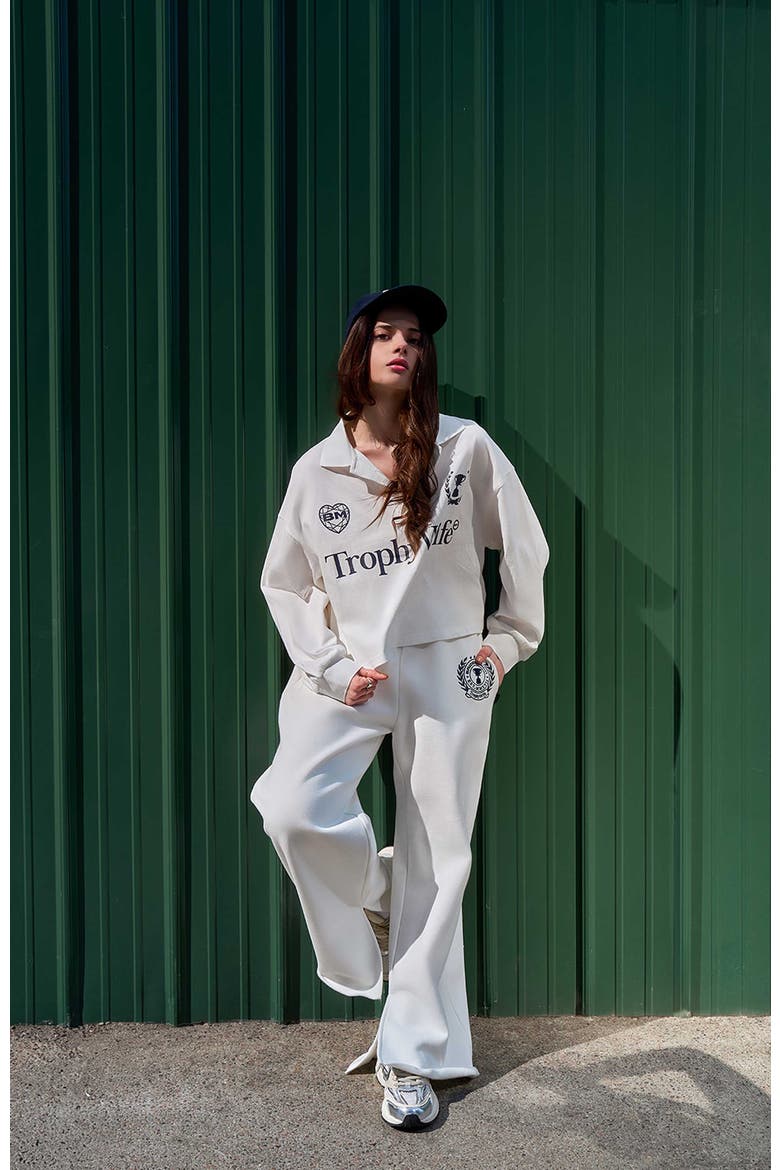Trophy Wife Boxy Rugby L/S, Alternate, color, White
