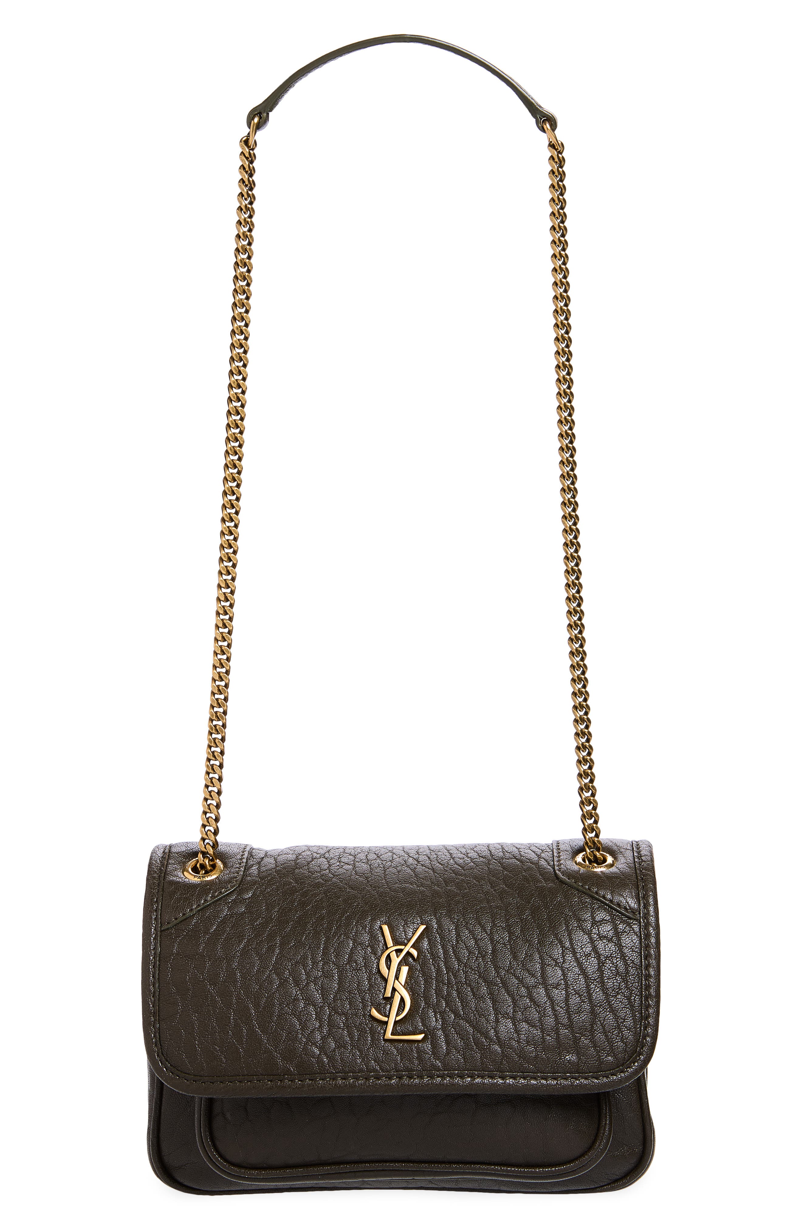 Mini Niki Leather Shoulder Bag, Main, color, LIGHT MUSK