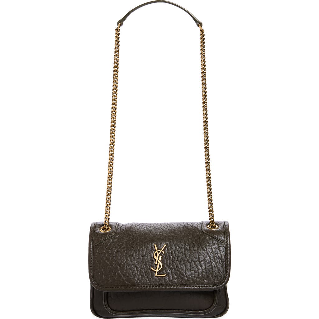 Saint Laurent Mini Niki Leather Shoulder Bag in Light Musk at Nordstrom