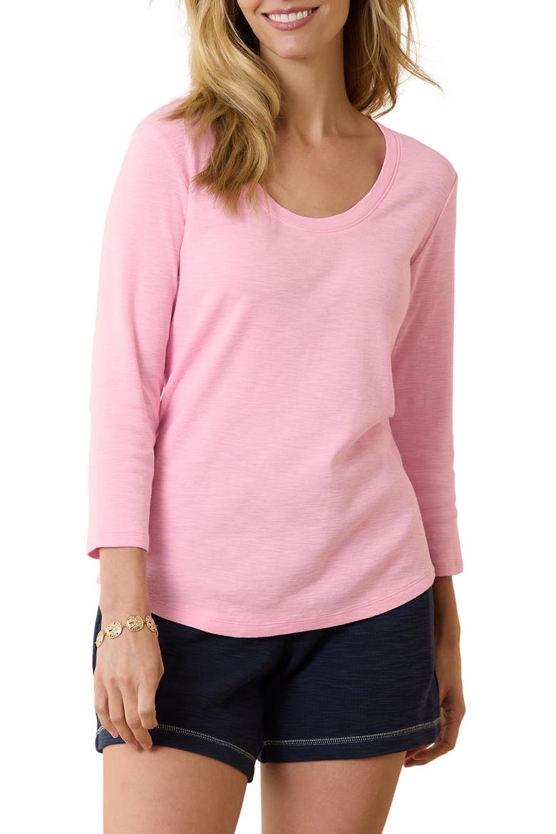 Ashby Isles Scoop Neck Cotton T-Shirt, Main, color, PRIMROSE PINK