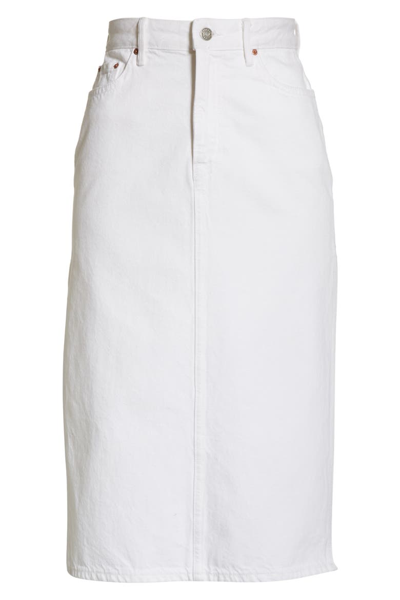 Nora Slit Denim Skirt, Alternate, color, BLANK PAGE