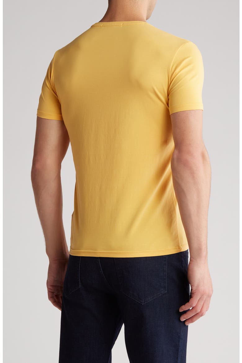 3D Abstract Graphic Print T-Shirt, Alternate, color, YELLOW