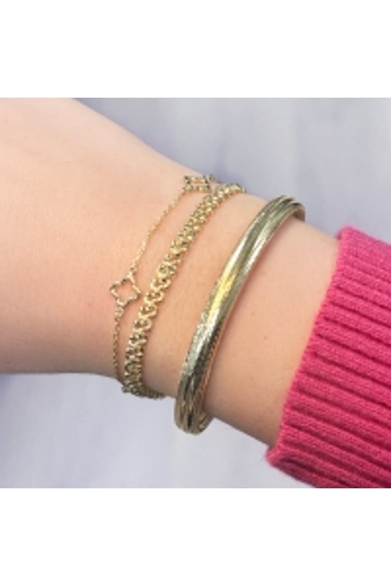 Gold Stretch Bangle, Alternate, color, Yellow Gold