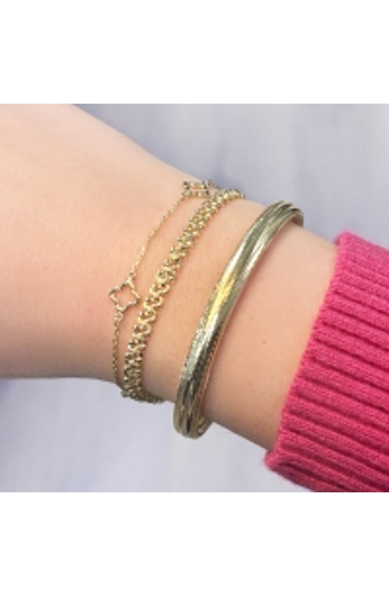 The Lovery Fine Jewelry Gold Stretch Bangle, Alternate, color, Yellow Gold