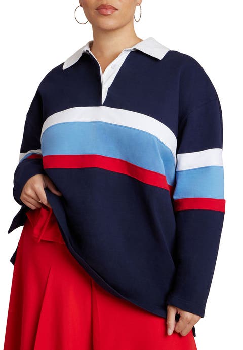 Striped Polo Shirt (Plus)