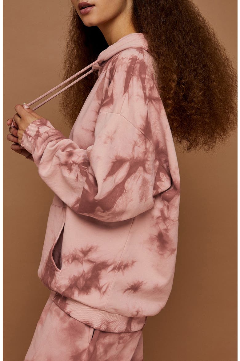 Tie Dye Hoodie, Alternate, color, PINK MULTI