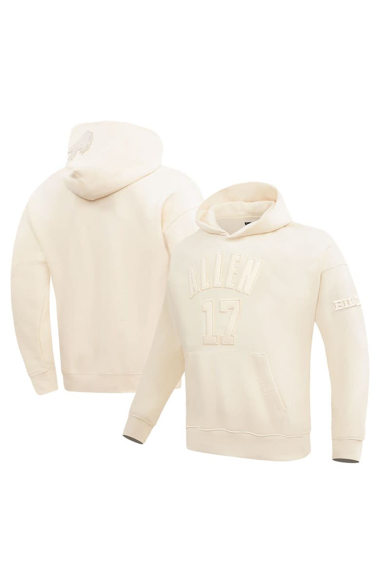 PRO STANDARD Men's Pro Standard Josh Allen Cream Buffalo Bills Player Name & Number Pullover Hoodie, Main, color, Cream