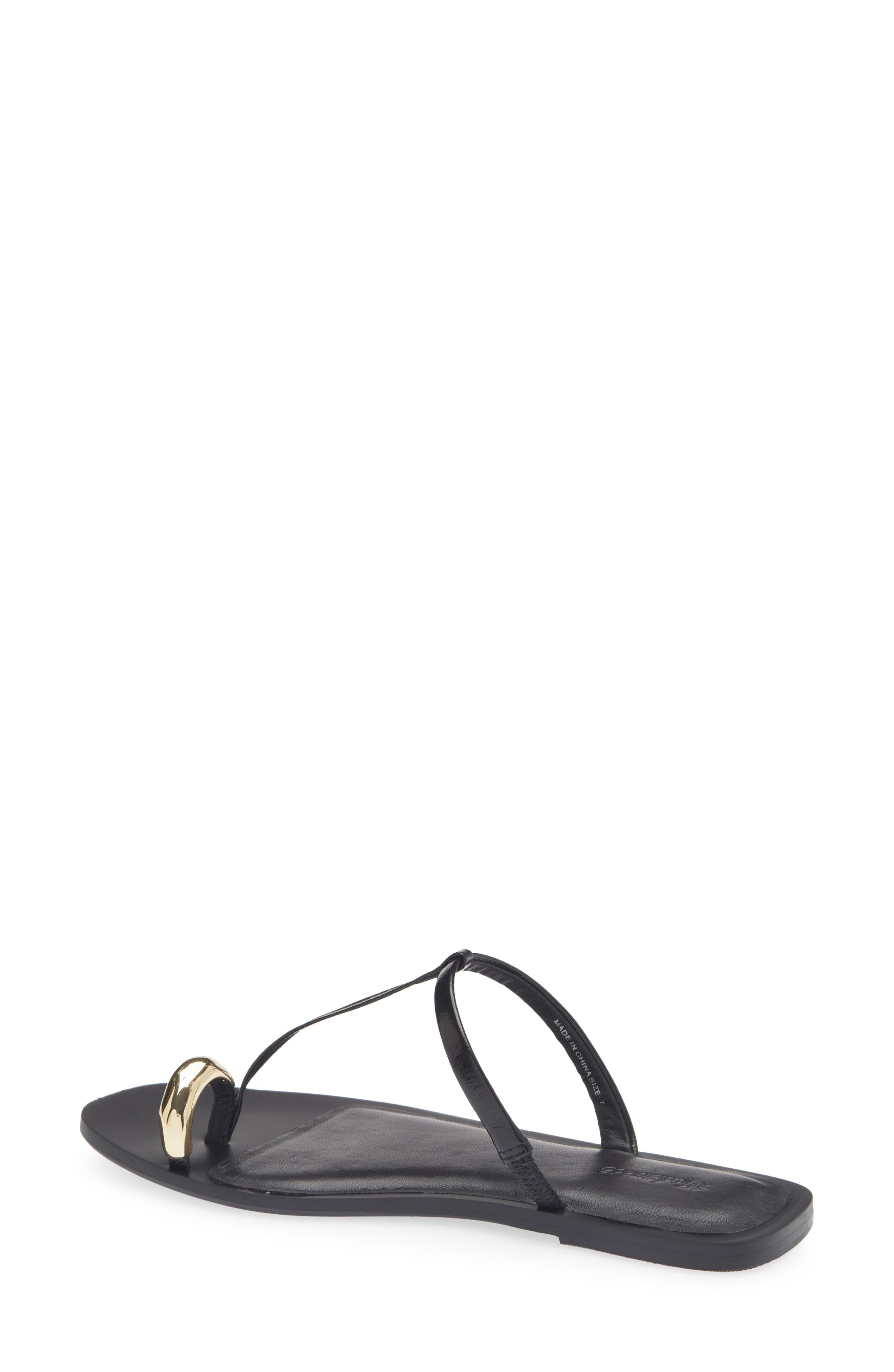 Madewell Toe Loop Sandal, Alternate, color, True Black
