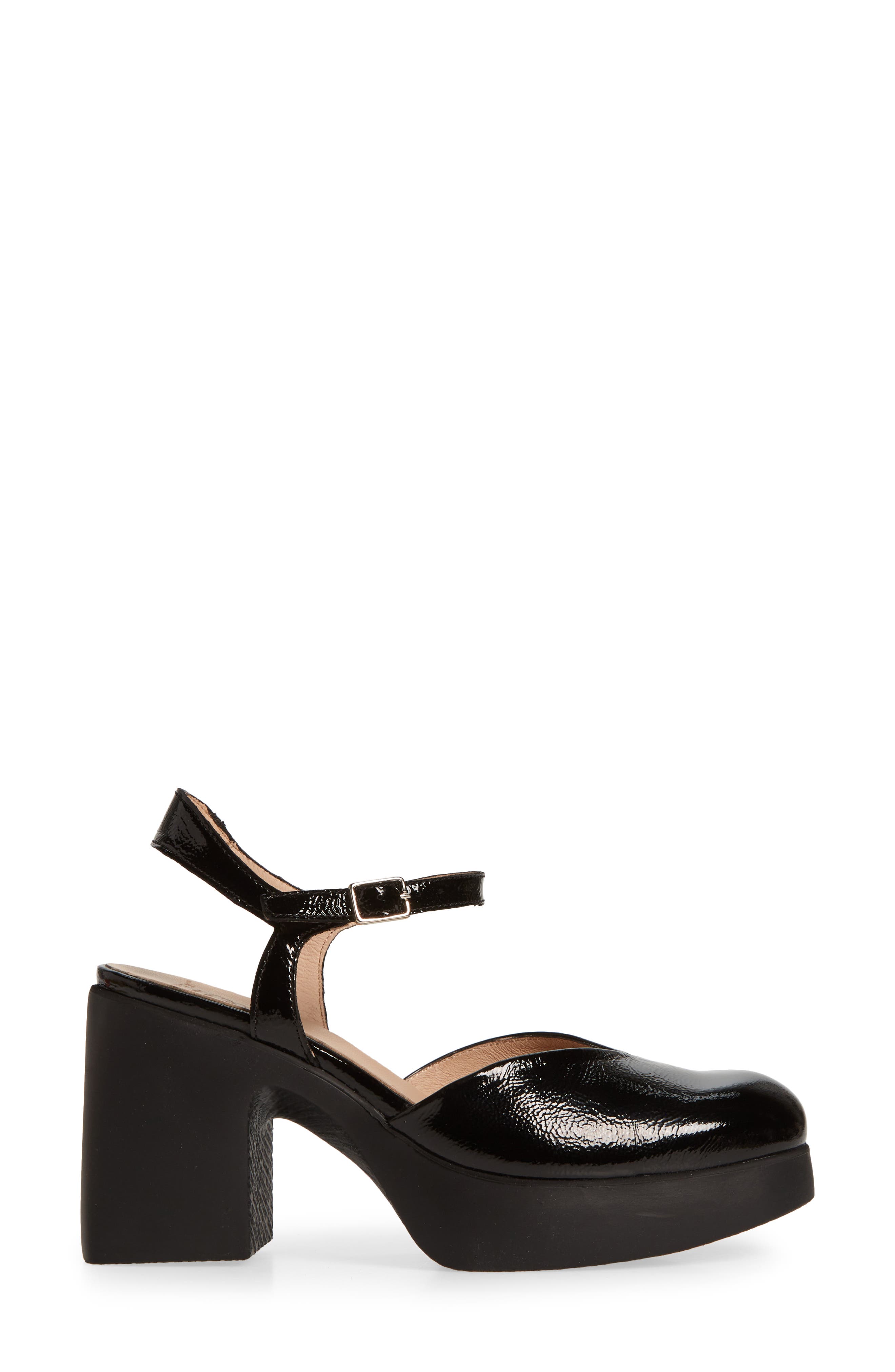 Wonders Juana Platform Pump, Alternate, color, Lack Black