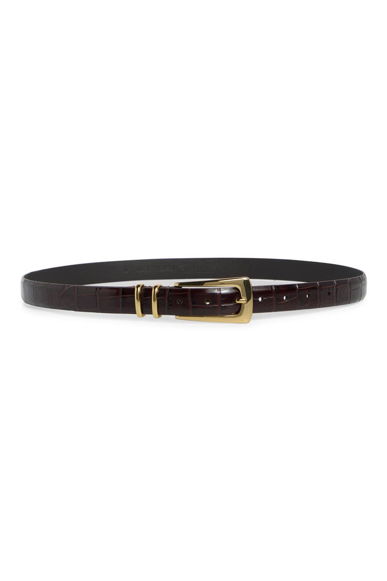 Elongated Buckle Belt, Main, color, CHOCOLATE RAISIN