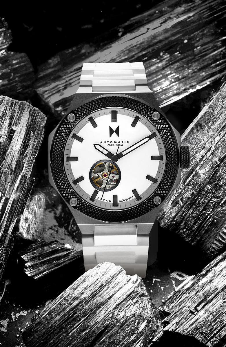 MVMT Raptor Automatic Silicone Strap Watch, 46.5mm, Alternate, color, 