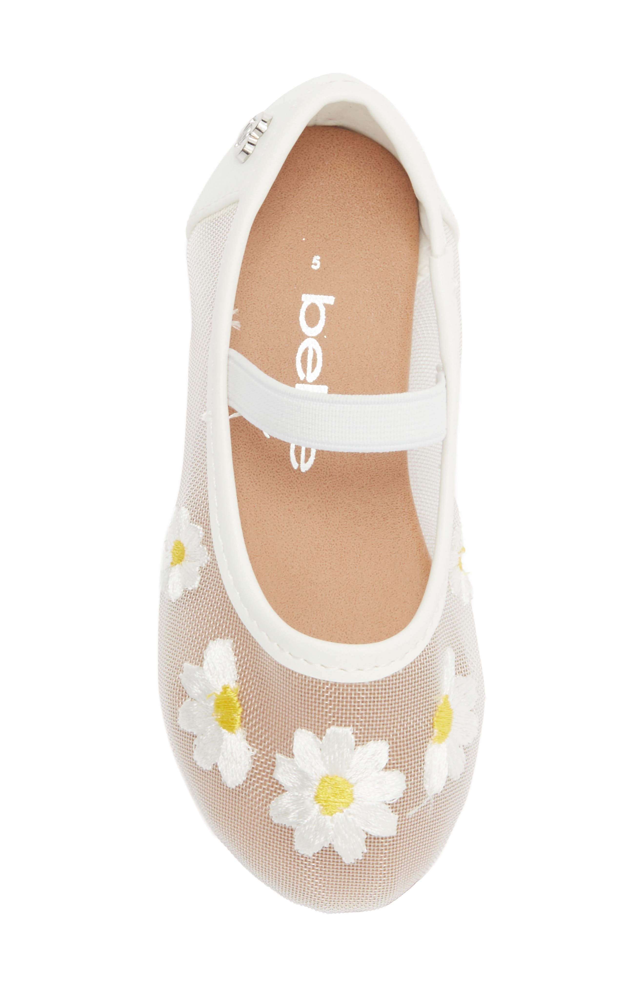 bebe Kids' Embroidered Mesh Flat, Alternate, color, White