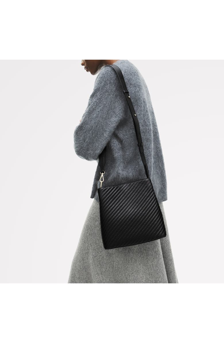 Radley Dukes Place - Diagonal Quilt Medium Compartment Crossbody Bag, Alternate, color, Black