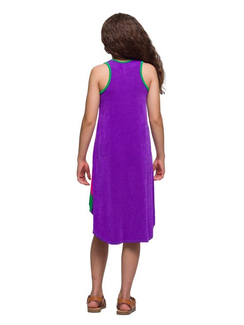 24sevenkid Sleeveless Colorblock Highlow Knee Length Dress In Pink