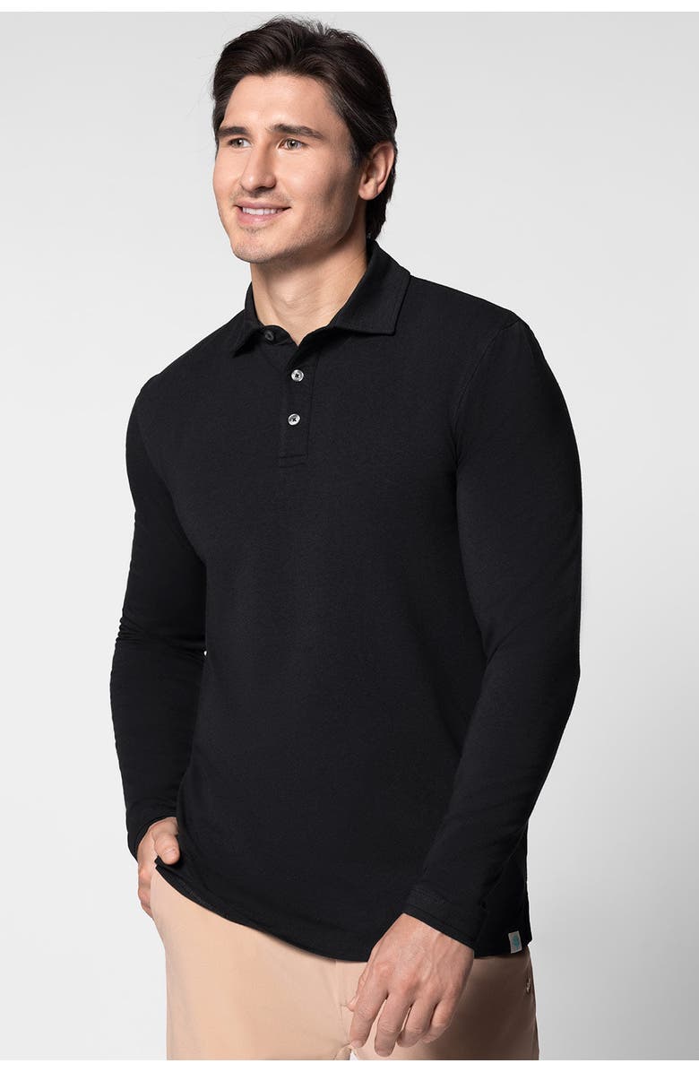 Coolibar Men's Polo - UPF 50+ Sun Protection - Bal Harbour, Alternate, color, Black