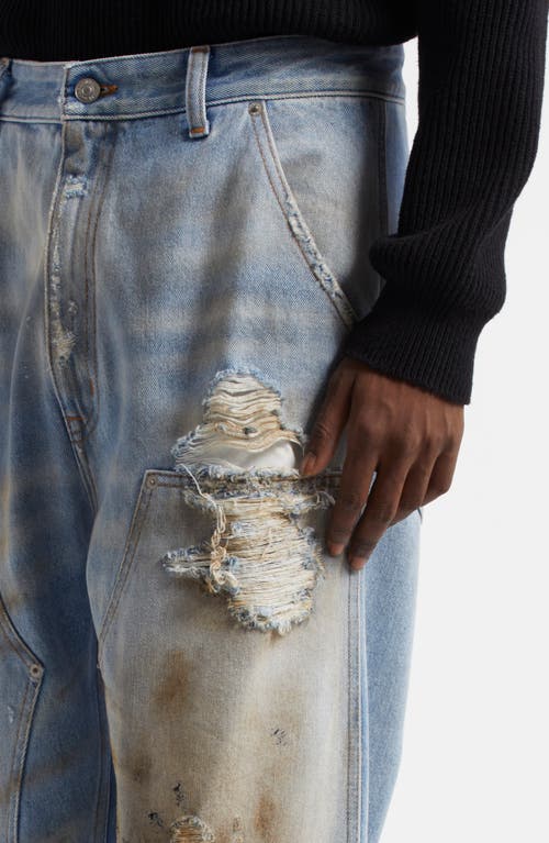 MM6 MAISON MARGIELA MM6 MAISON MARGIELA RIP & REPAIR STRAIGHT LEG JEANS
