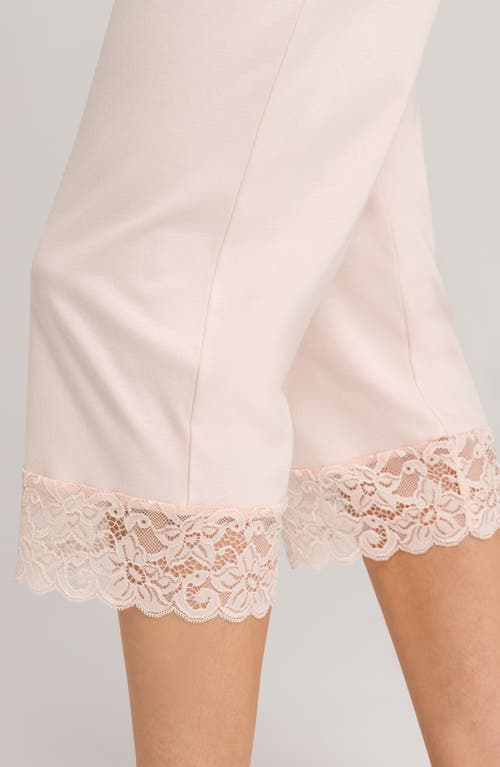 HANRO HANRO MOMENTS LACE TRIM CROP PAJAMAS