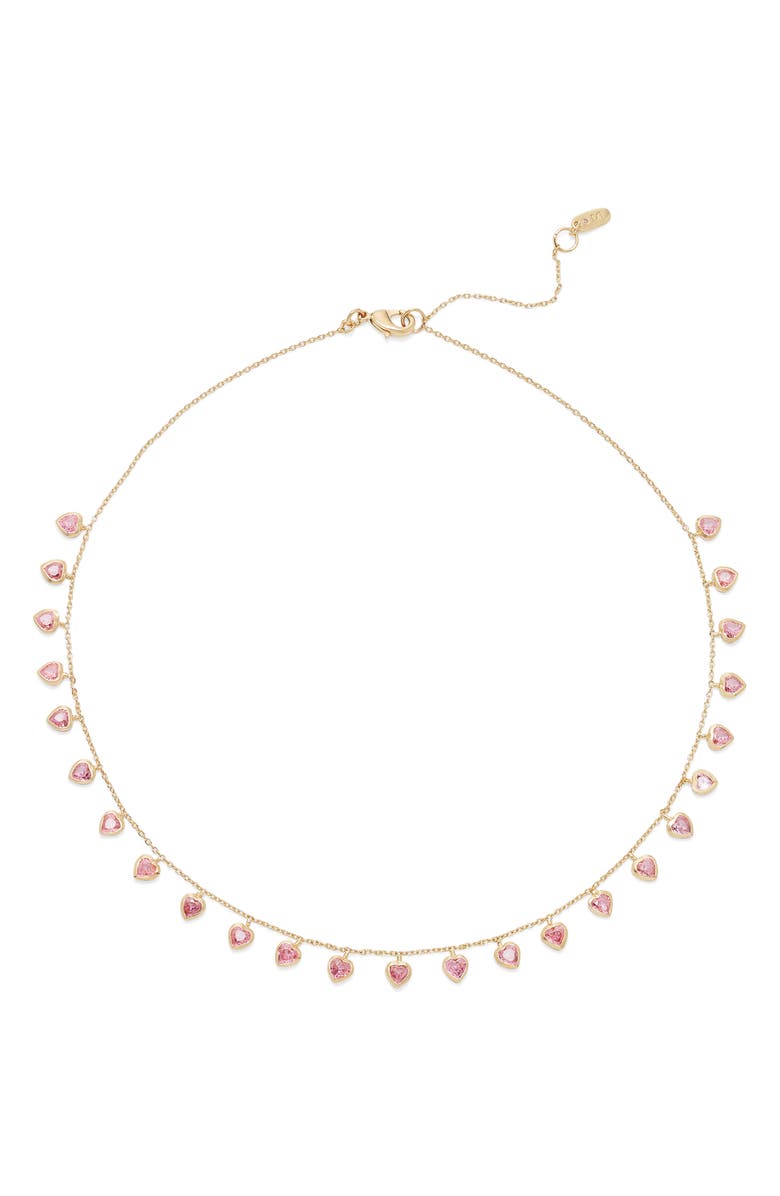 Dean Davidson Cherie Heart Charm Necklace, Alternate, color, Pink