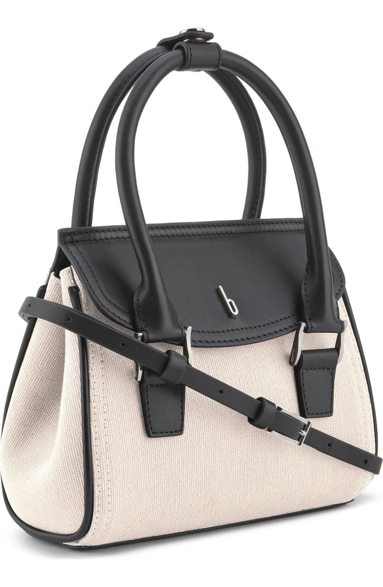 behno Mini Coco Canvas & Leather Satchel, Alternate, color, Sand/ Black