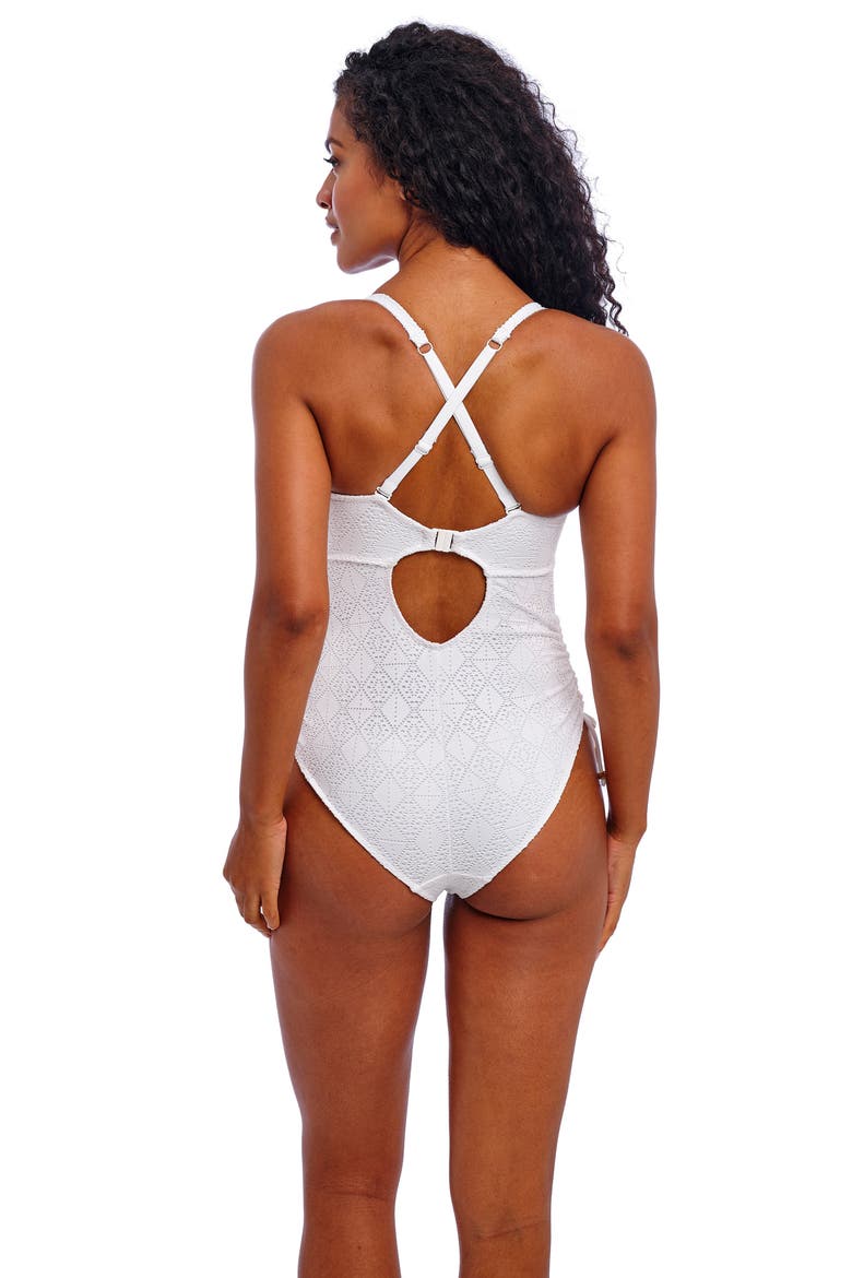 Nomad Nights Underwire One-Piece Swimsuit, Alternate, color, WHITE
