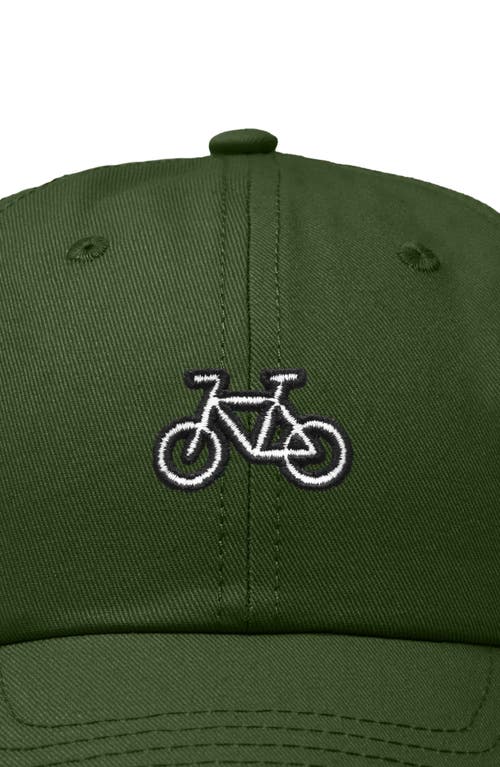 Dalix Bike Embroidered Cycling Cap In Olive